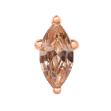 4 Prong Marquise – 14K/18K Gold Marquise Threadless End - piercing - zone.com