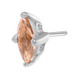 4 Prong Marquise – 14K/18K Gold Marquise Threadless End - piercing - zone.com