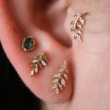 Botaniste CZ Threadless End – Marquise Gems in 14K Gold