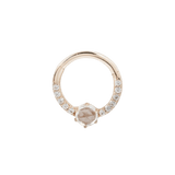 TINSLEY - CZ + WHITE SAPPHIRE - SOLID 14KT GOLD CLICKER piercing-zone.com