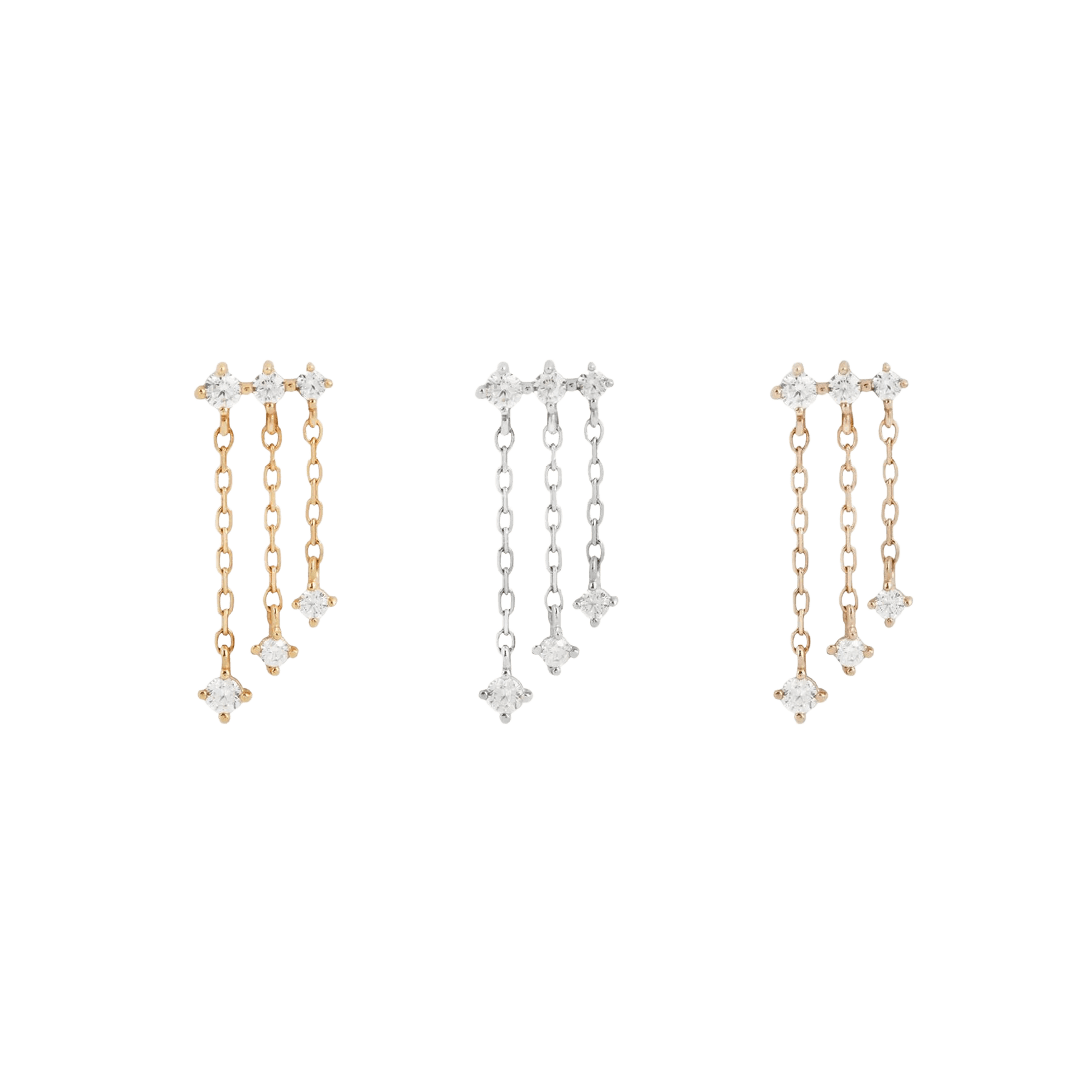 CASCADE - CZ - GOLD THREADLESS END piercing-zone.com