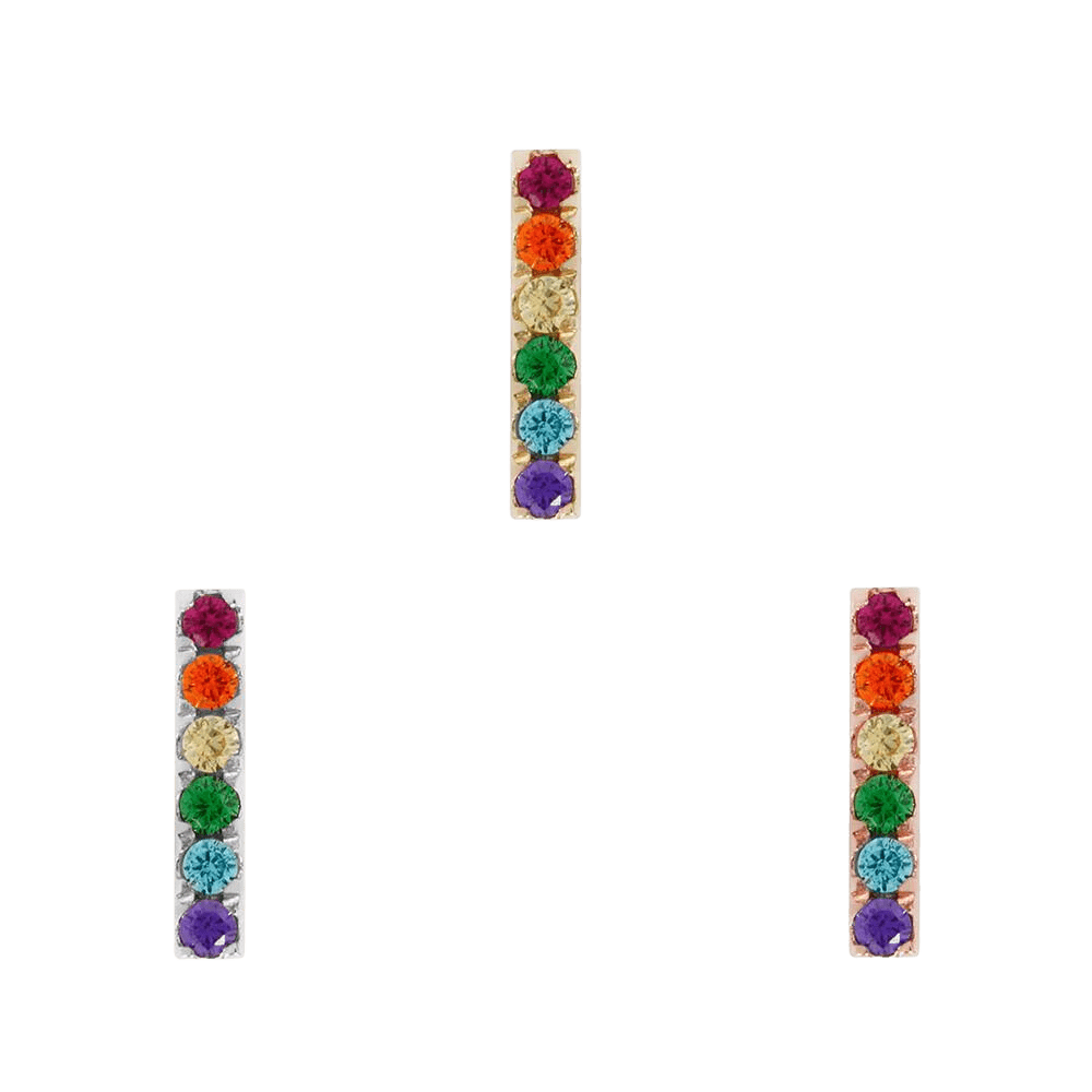 RAINBOW ROWE - THREADLESS END piercing-zone.com