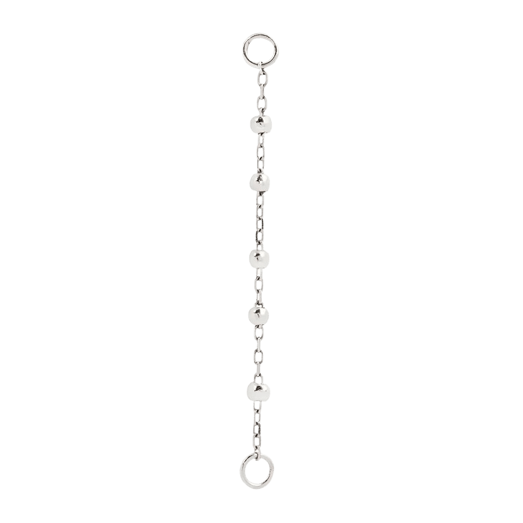 5 BEAD CHAIN - SOLID 14KT GOLD piercing-zone.com