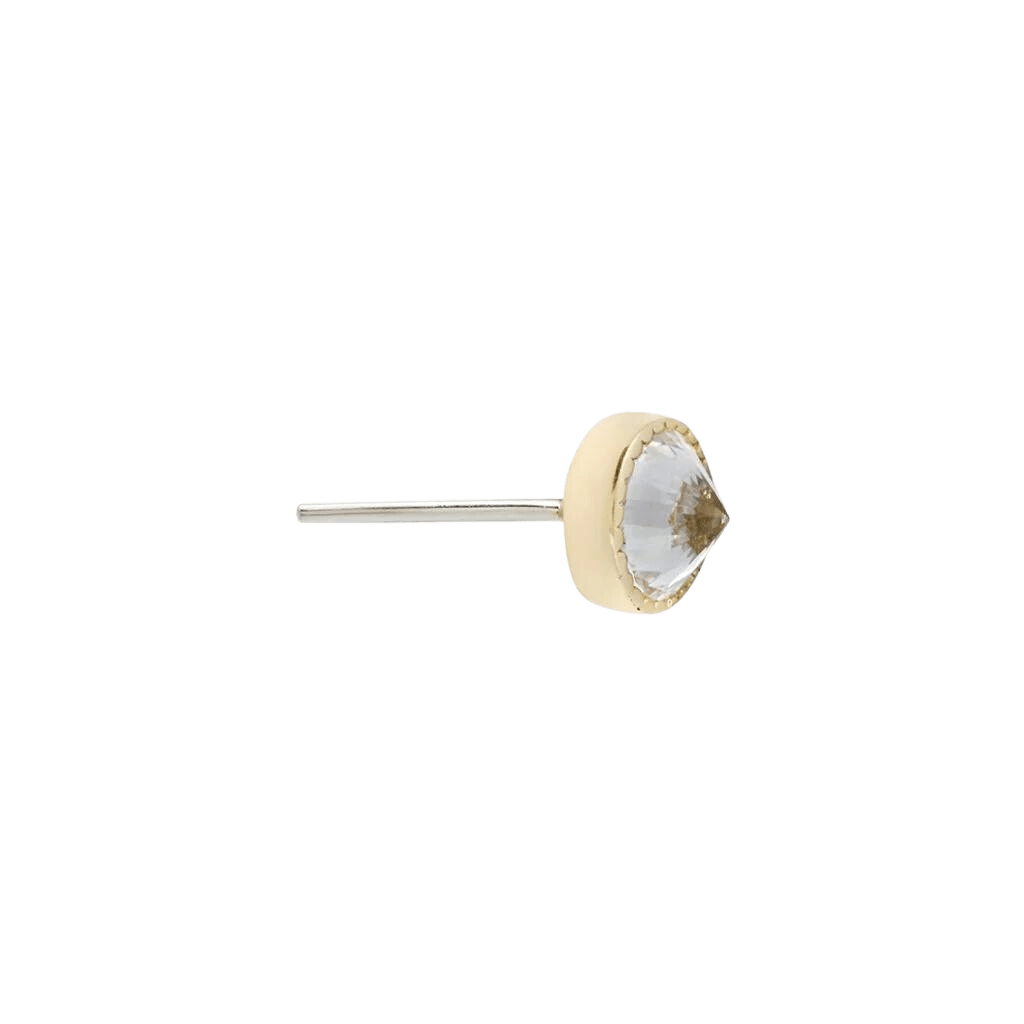 MILGRAIN REVERSE SET CZ - THREADLESS END piercing-zone.com