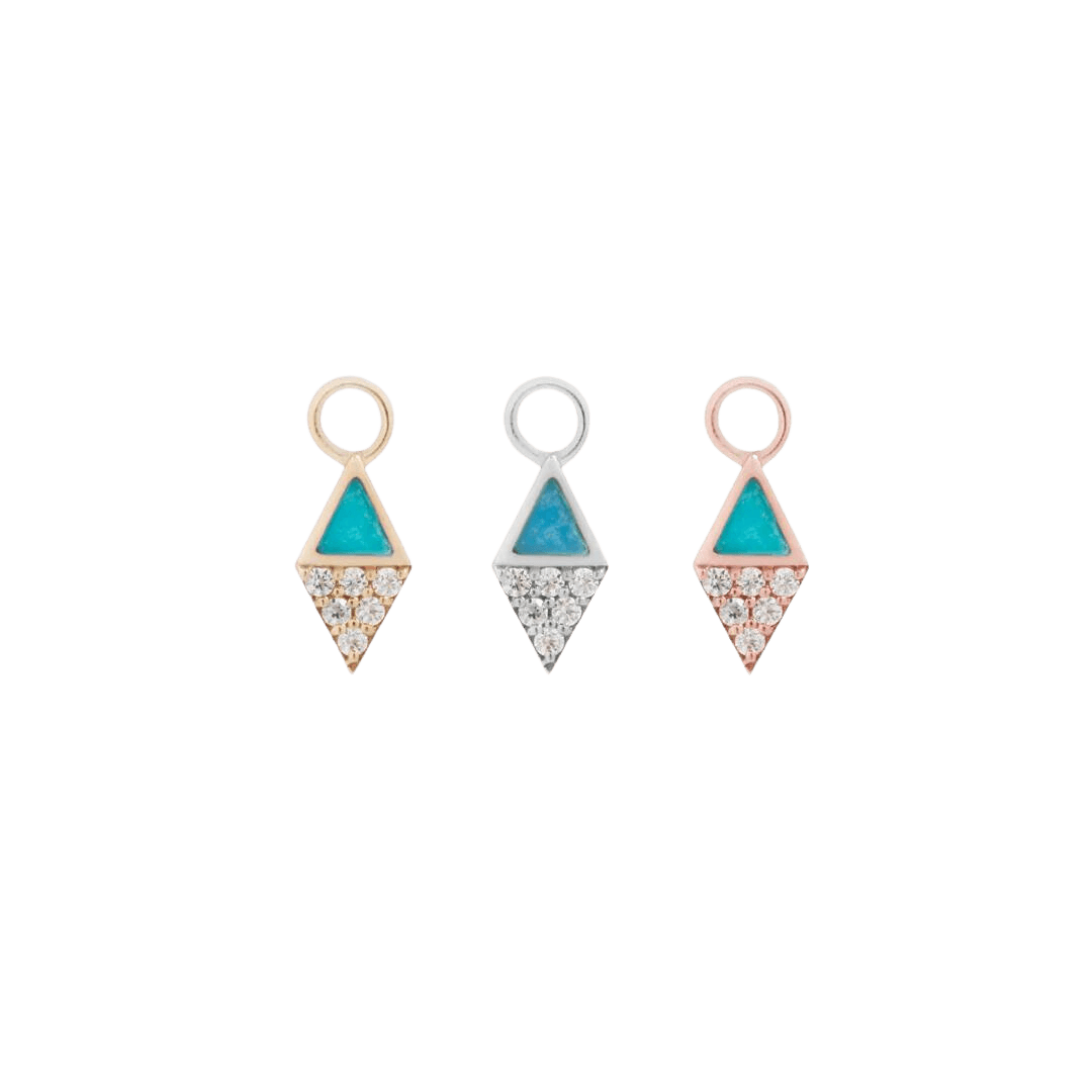 ALMOST FAMOUS - TURQUOISE + CZ - CHARM piercing-zone.com