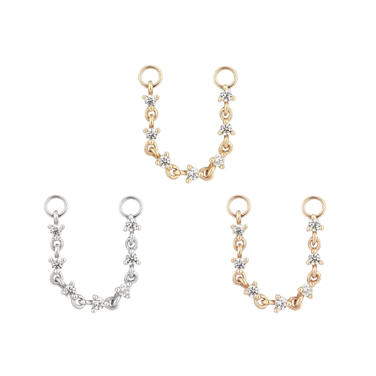 LANGUID - CZ - GOLD CHAIN piercing-zone.com