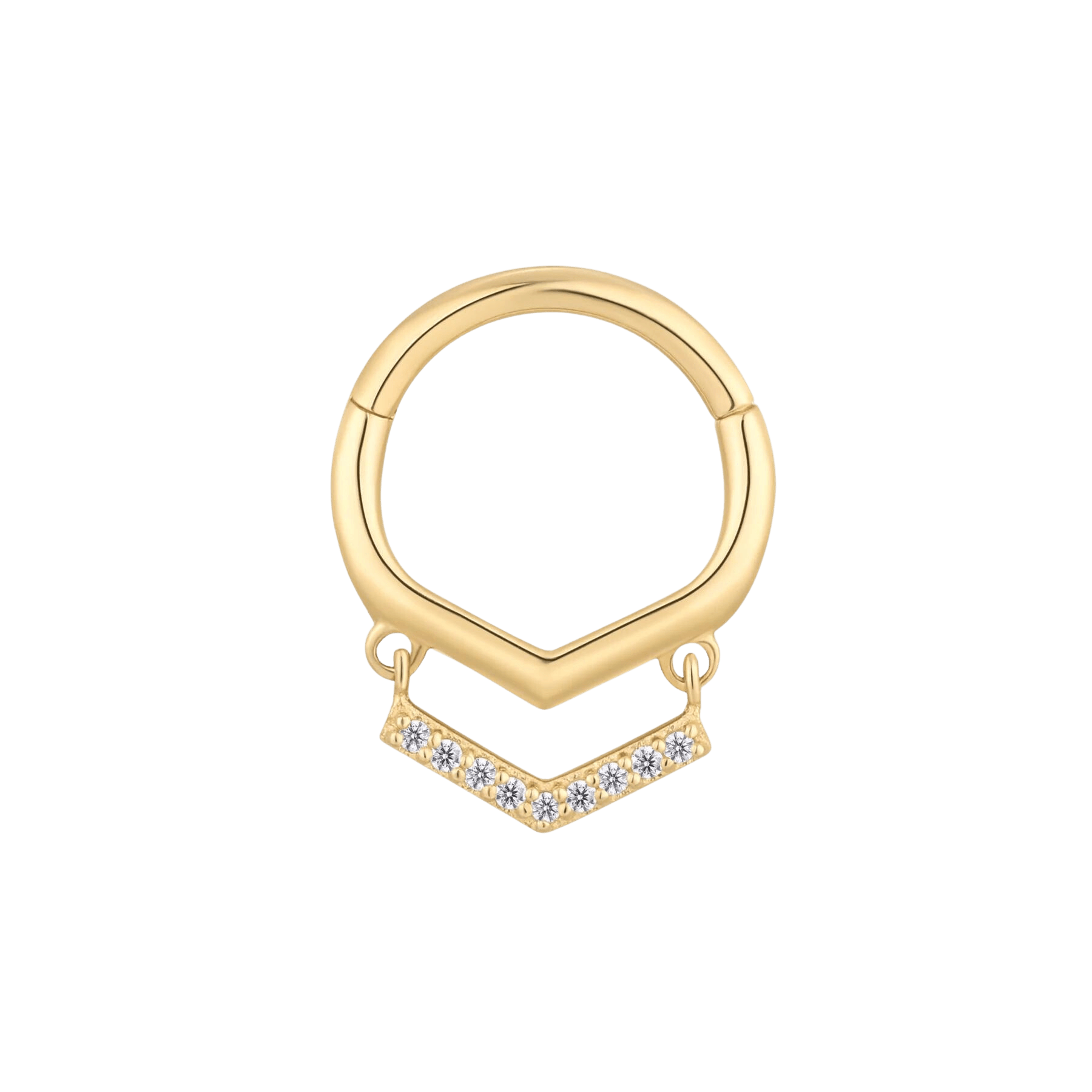 AIN'T NO DISCO - CZ - GOLD CLICKER piercing-zone.com