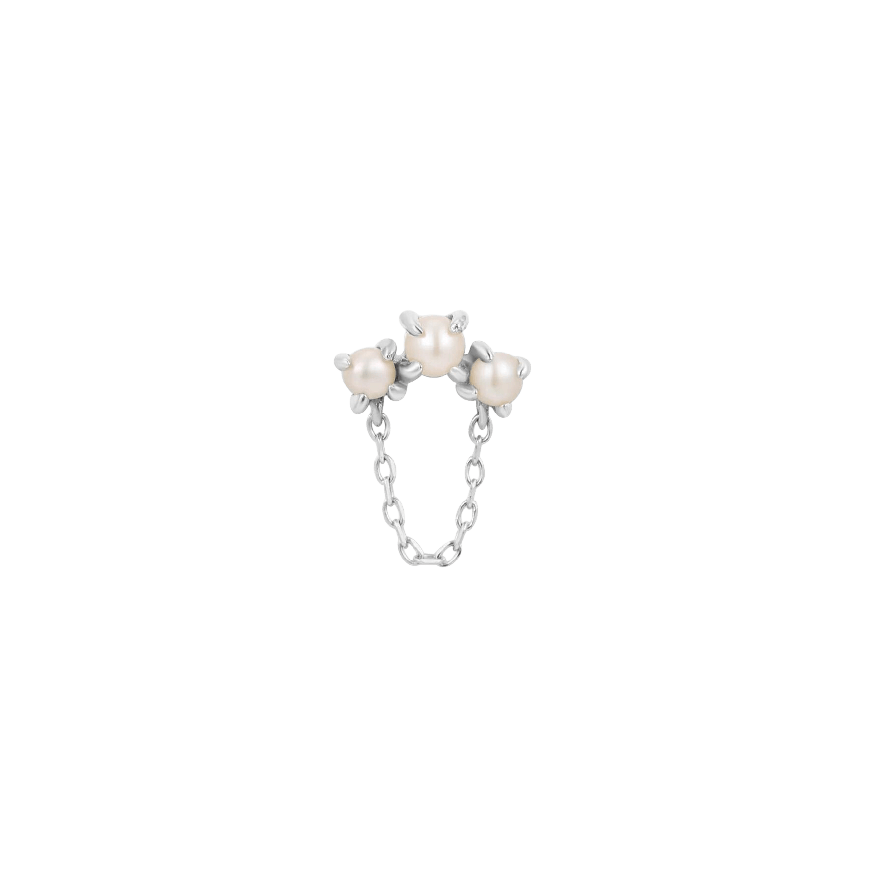 HALSTON PEARL + CHAIN - THREADLESS END piercing-zone.com