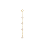 4 BEAD PEARL CHARM - SOLID 14KT GOLD piercing-zone.com