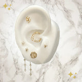 4 BEAD PEARL CHARM - SOLID 14KT GOLD piercing-zone.com