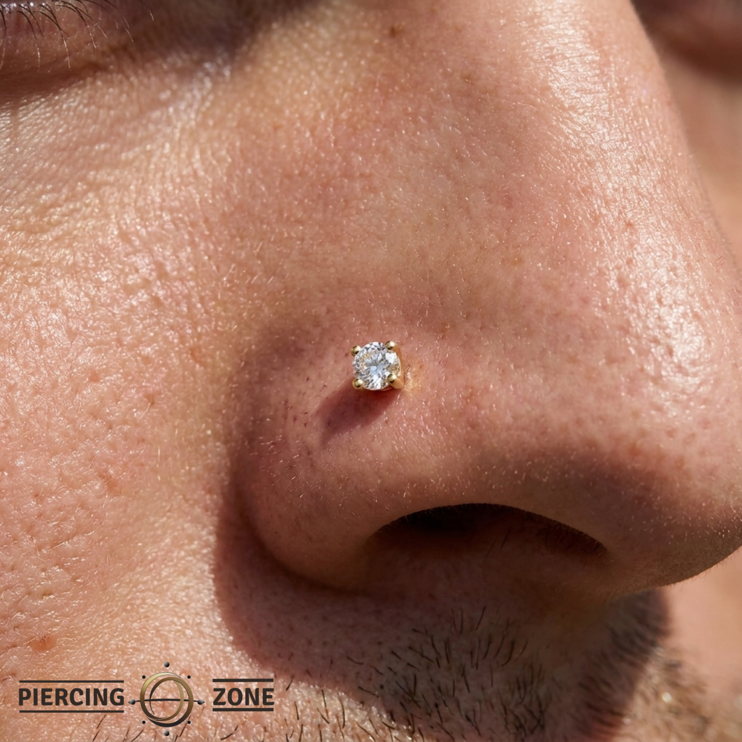 4 Prong Gem - 18K Lab Diamond Threadless/Threaded End