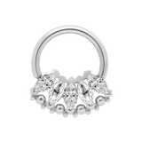 Marquise Beauty Seamless Ring – 14K Gold Five-Marquise Design