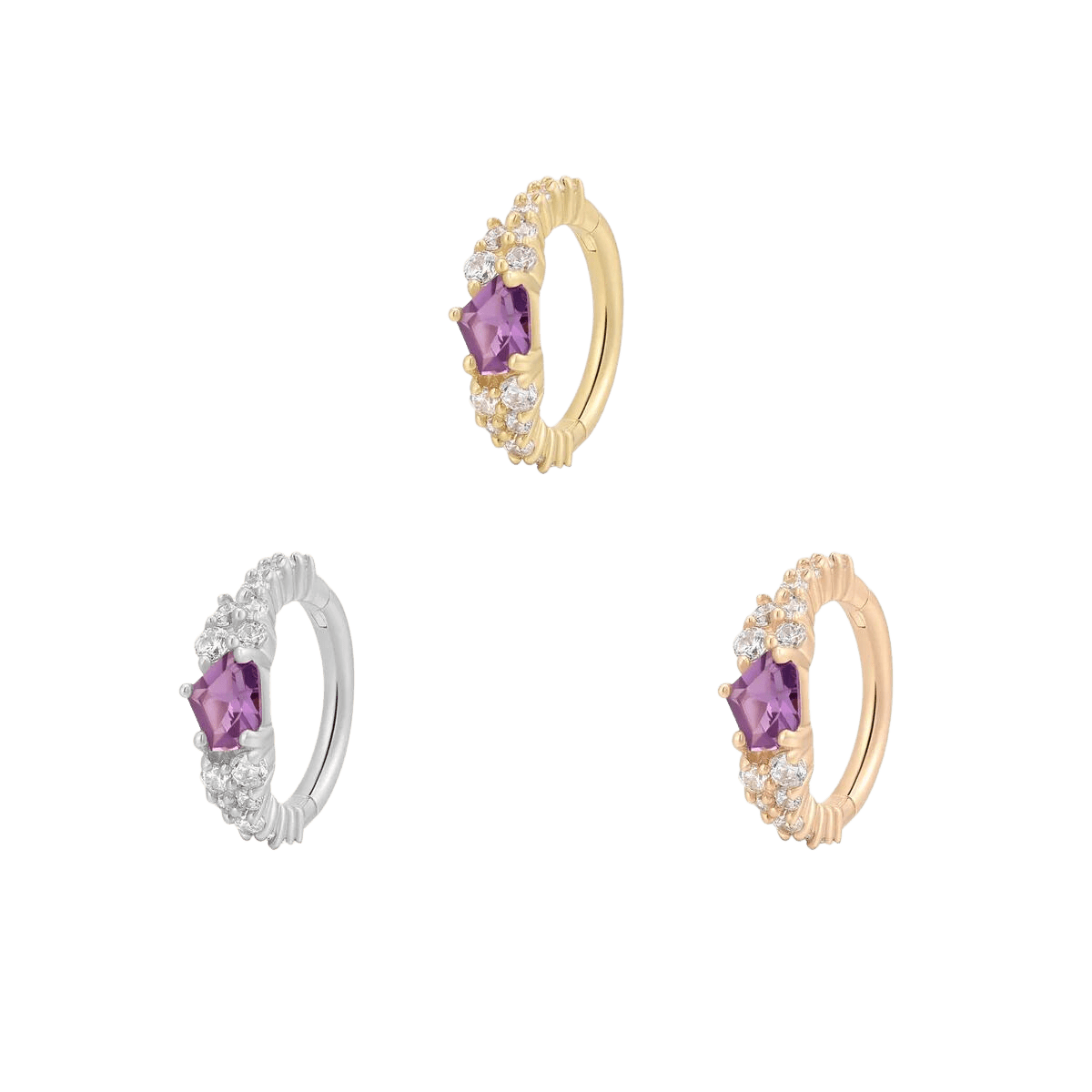 INSPIRATION - AMETHYST - CLICKER piercing-zone.com