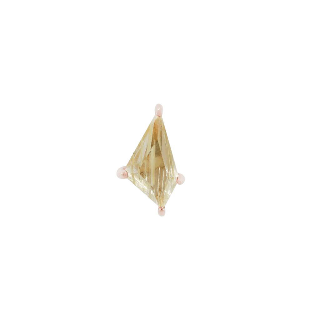 LIMELIGHT - RUTILATED QUARTZ - THREADLESS END piercing-zone.com
