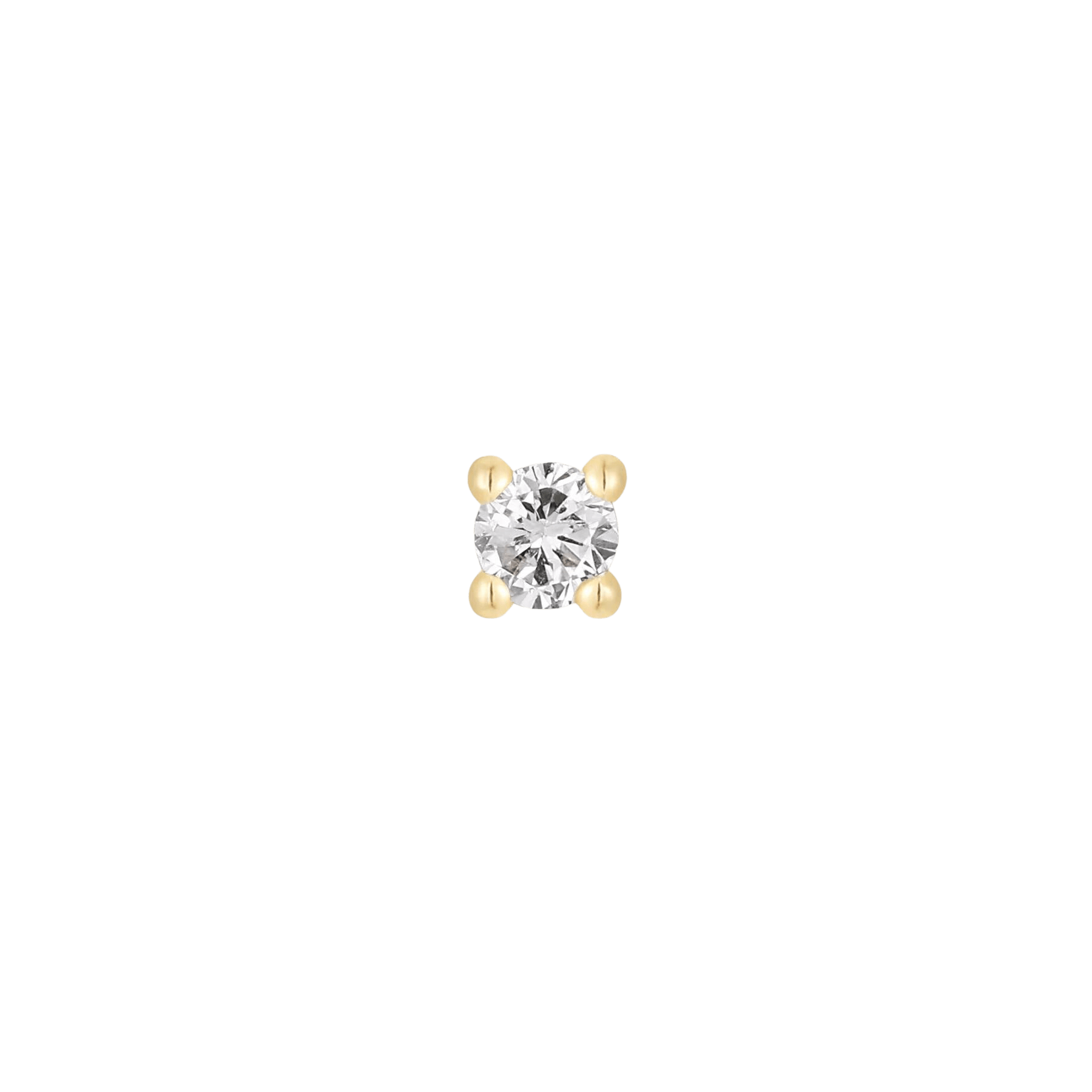 GENUINE WHITE DIAMOND PRONG - THREADLESS END piercing-zone.com