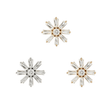 DELIAH BAGUETTE FLOWER - CZ - THREADLESS END piercing-zone.com
