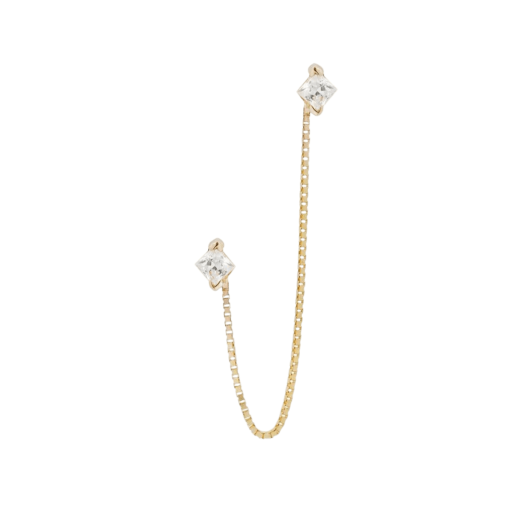 SINGLE BOX CHAIN - SOLID 14KT GOLD piercing-zone.com