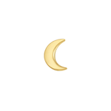 4mm Moon-shaped gold piercing end with polished finish