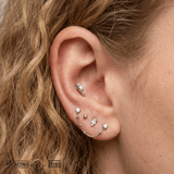 5 Bead Chain – Polished Gold Draping Accent – 14K Gold - piercing - zone.com