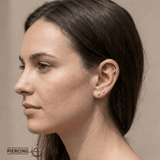 5 Gem Bezel Cluster – 14K Gold Threadless/Threaded End - piercing - zone.com