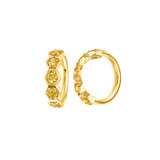 5 Gem Hexagon Seamless Ring – 14K Gold Cluster Design - piercing-zone.com