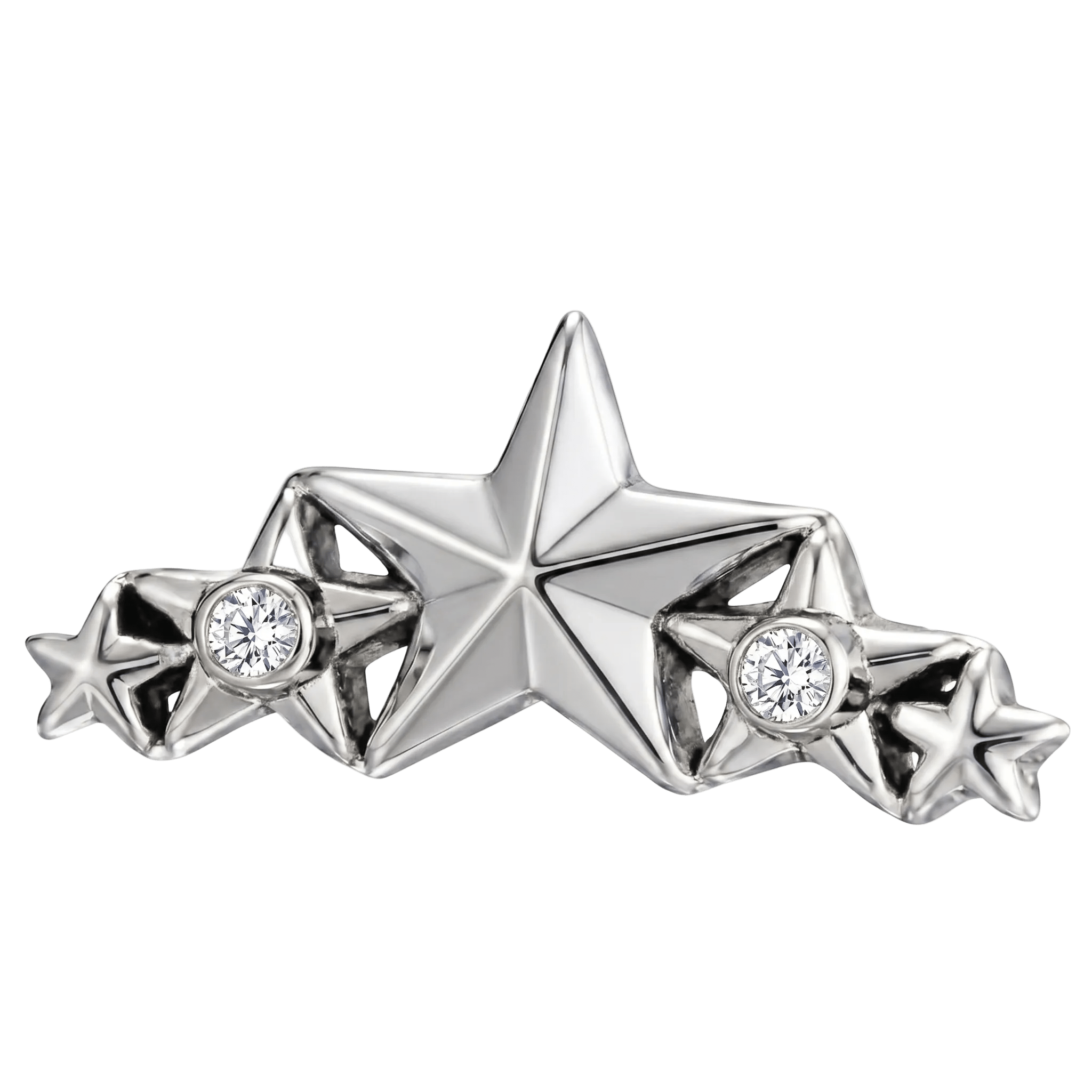 5 Stars - 14K Gold Stone Threadless/Threaded End - piercing - zone.com