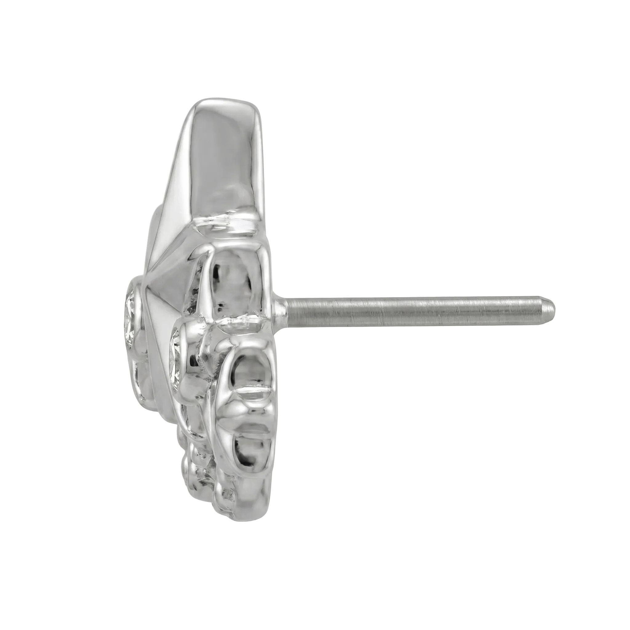 5 Stars - 14K Gold Stone Threadless/Threaded End - piercing - zone.com