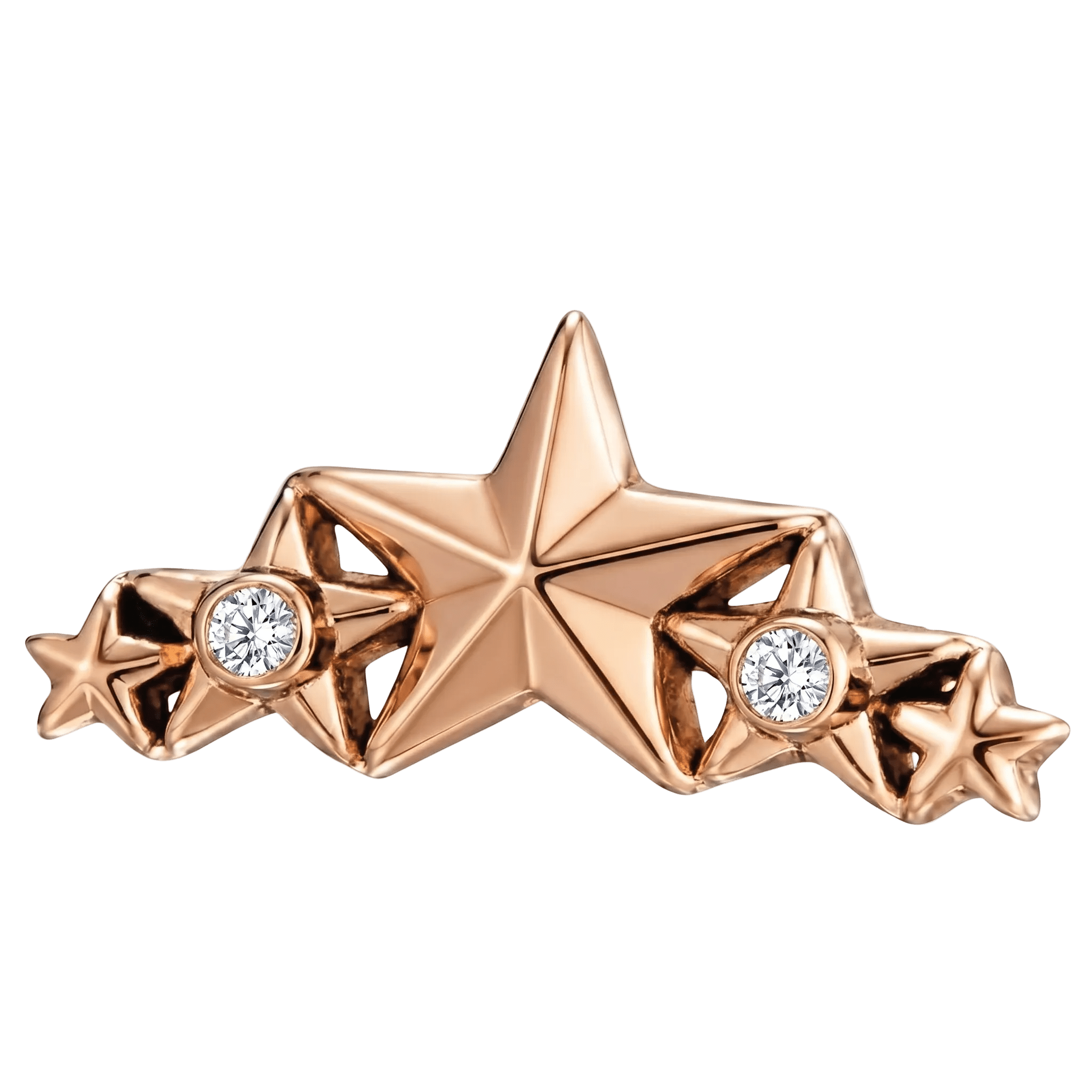 5 Stars - 14K Gold Stone Threadless/Threaded End - piercing - zone.com