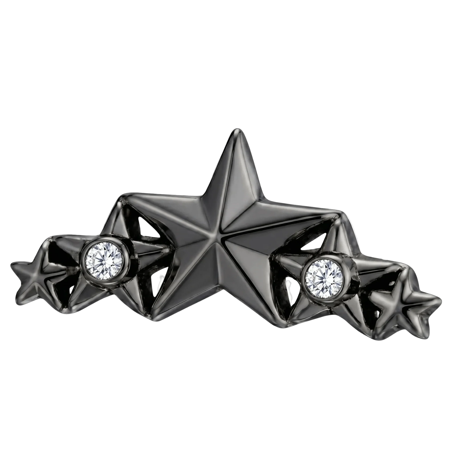 5 Stars - 14K Gold Stone Threadless/Threaded End
