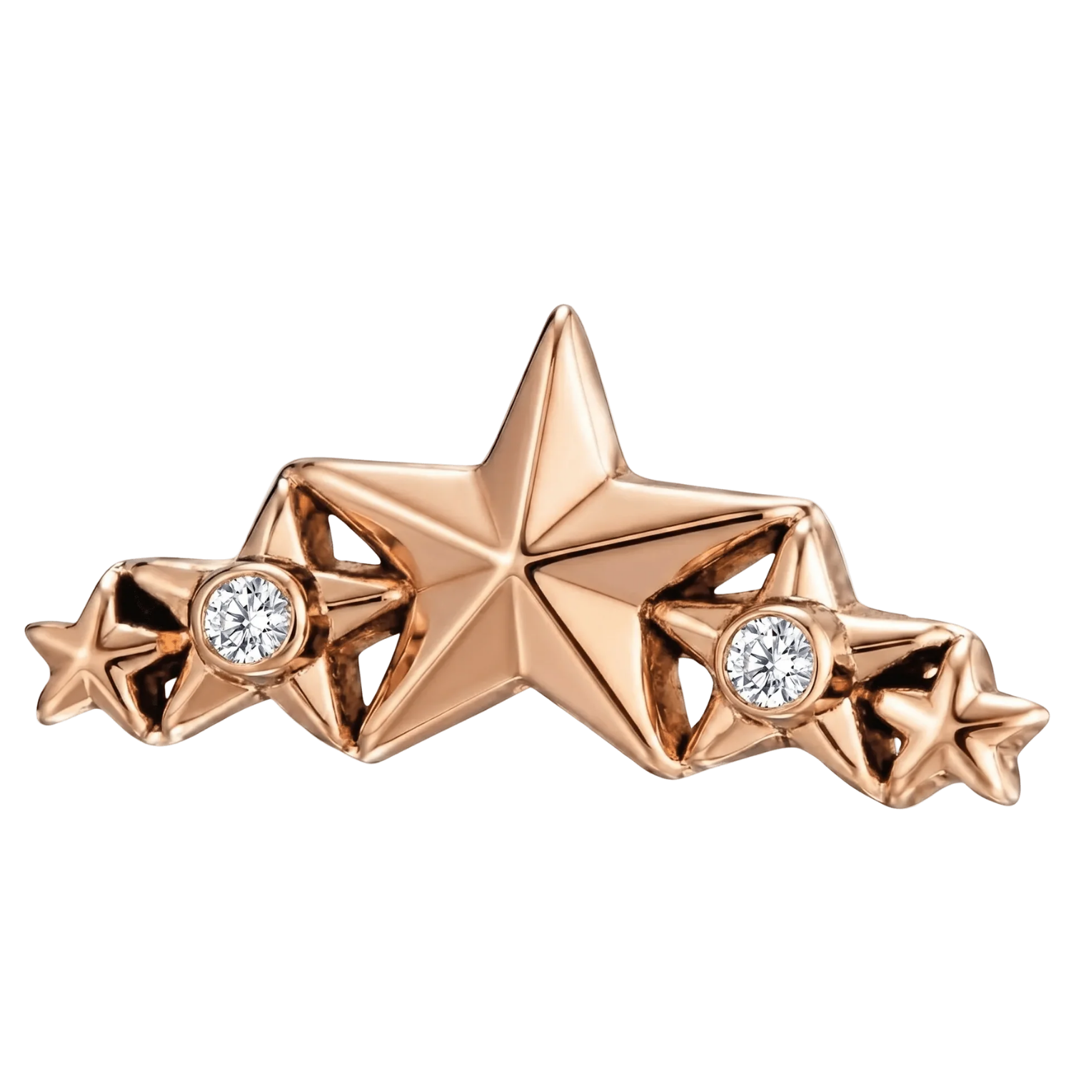 5 Stars - 14K Gold Stone Threadless/Threaded End