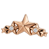 5 Stars - 14K Gold Stone Threadless/Threaded End