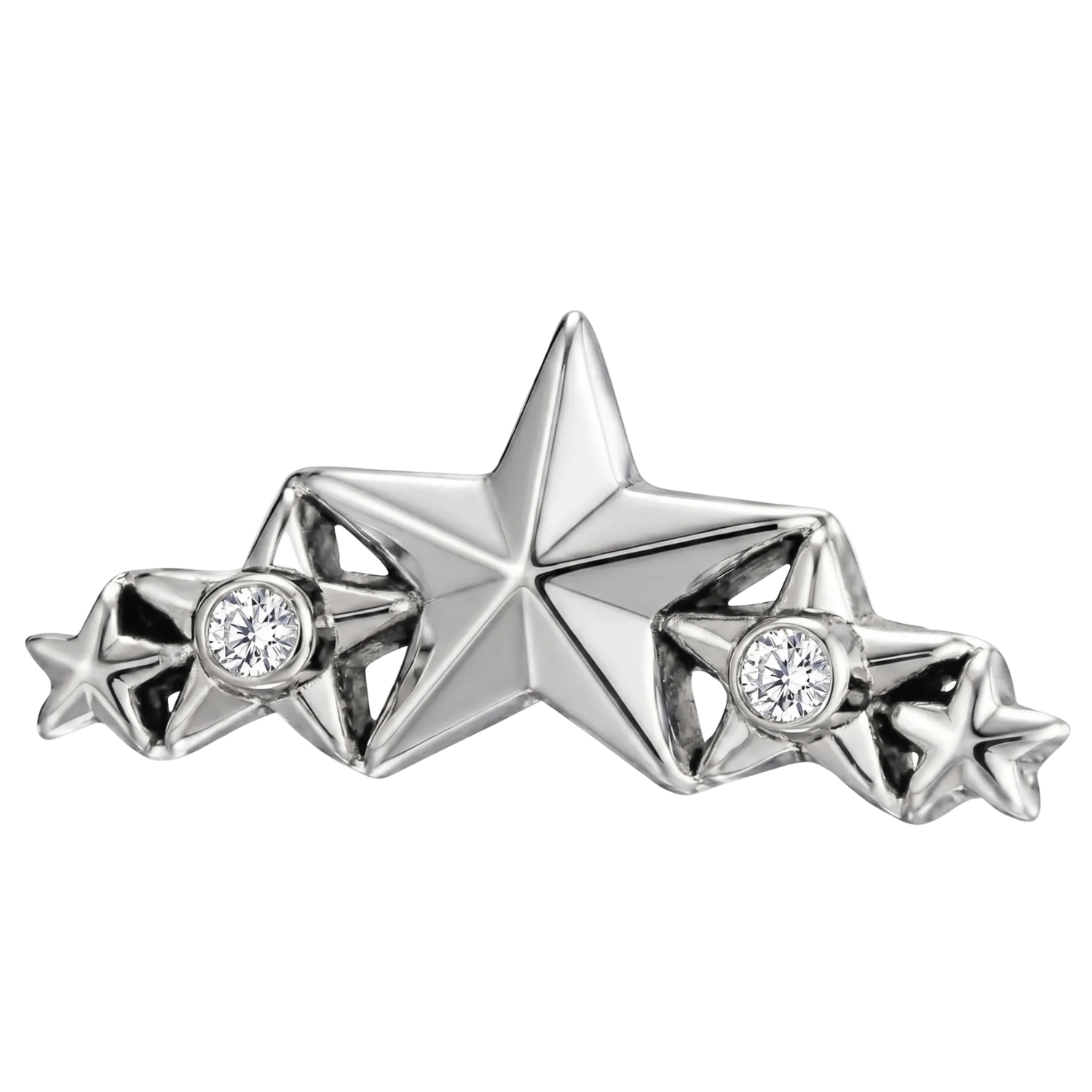 5 Stars - 14K Gold Stone Threadless/Threaded End