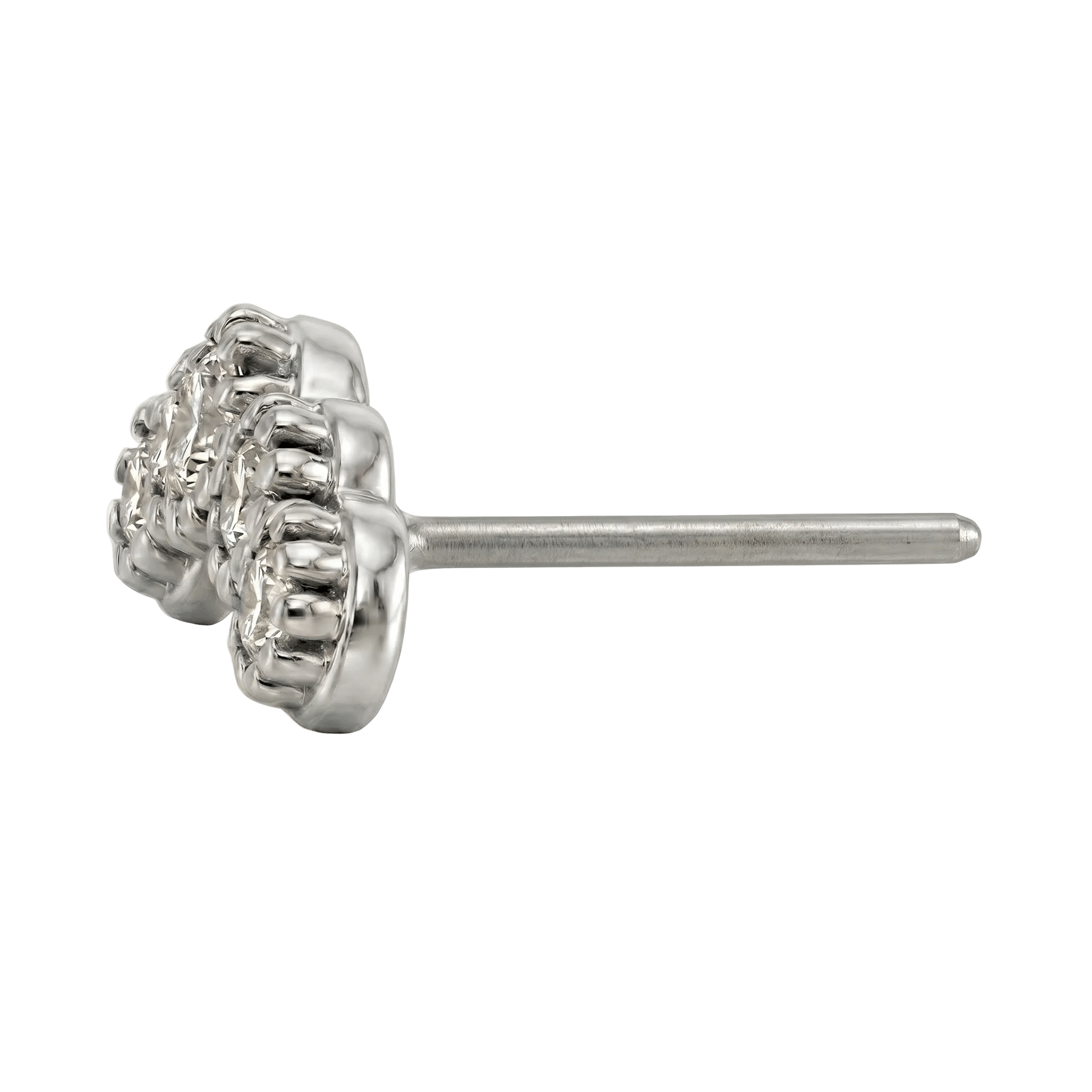 5 Stone Arc - 14K Gold Stone Threadless/Threaded End - piercing - zone.com