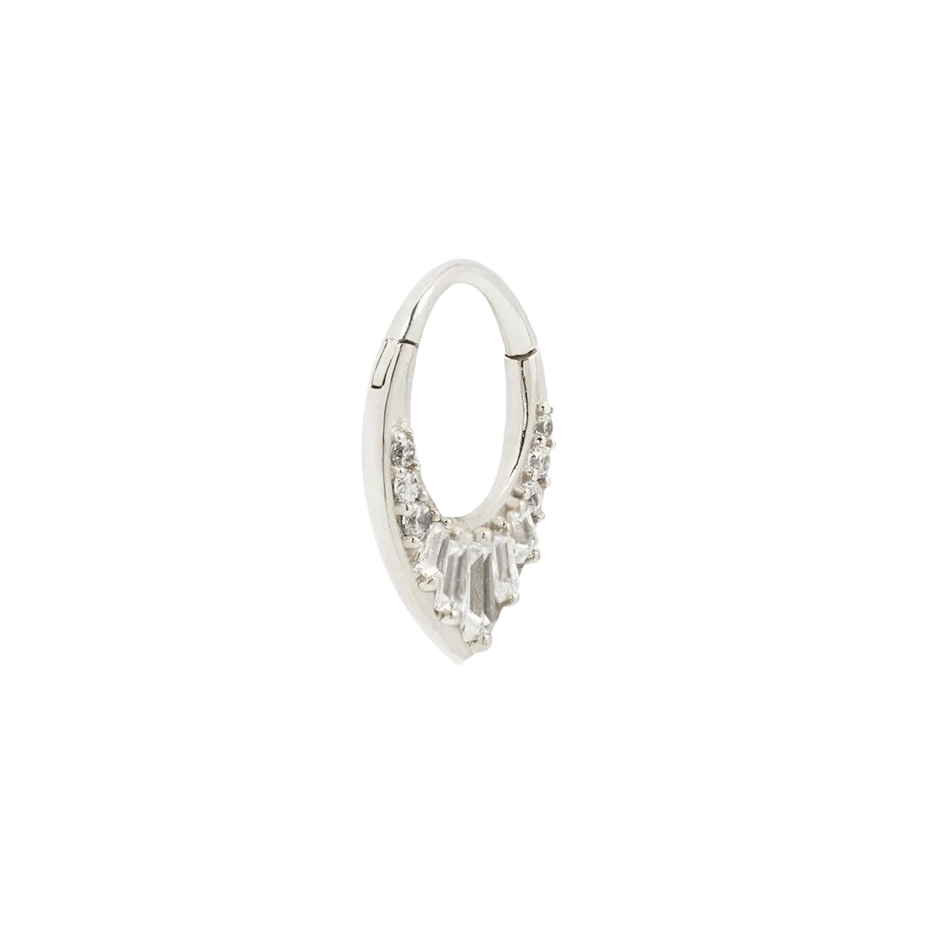 PRISM - CZ - SOLID 14KT GOLD CLICKER piercing-zone.com