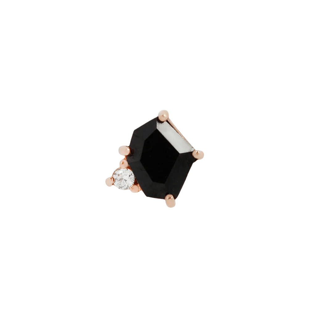 ELICIT - BLACK SPINEL + CZ - THREADLESS END piercing-zone.com