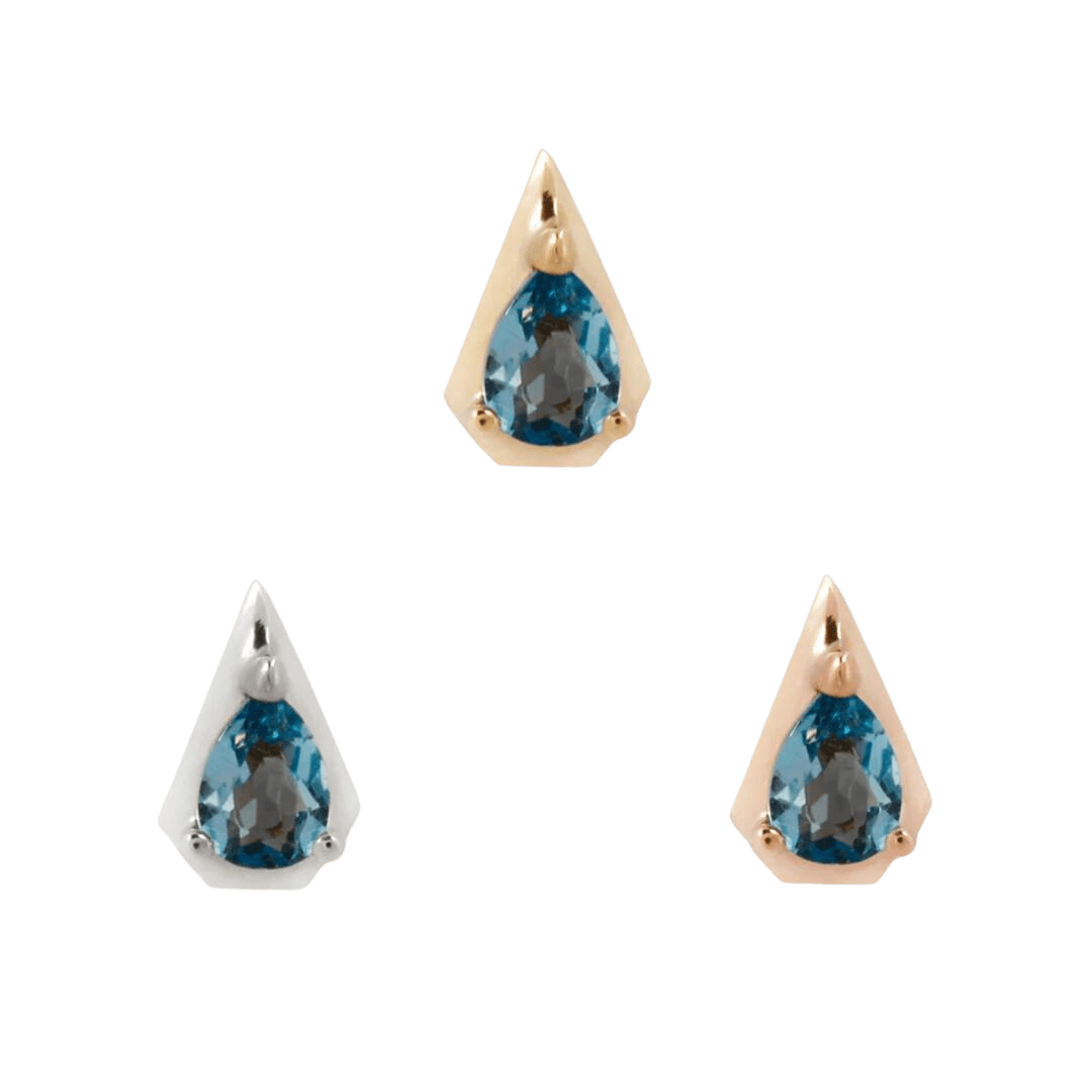 ALAIA - LONDON BLUE TOPAZ THREADLESS END piercing-zone.com