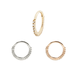 RADIANT 16G - CZ - SOLID 14KT GOLD CLICKER piercing-zone.com