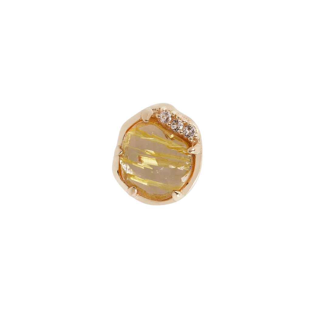 VISION - RUTILATED QUARTZ - THREADLESS END piercing-zone.com