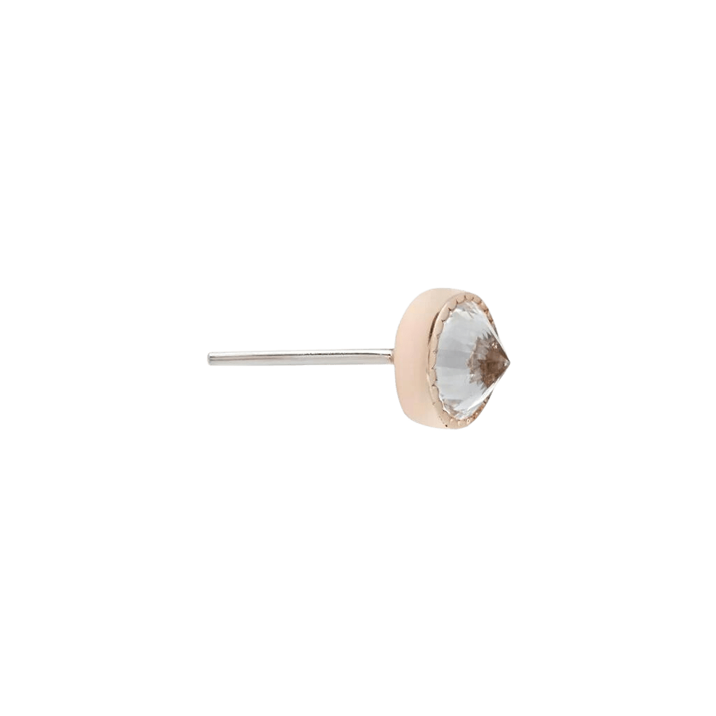 MILGRAIN REVERSE SET CZ - THREADLESS END piercing-zone.com