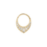PRISM - CZ - SOLID 14KT GOLD CLICKER piercing-zone.com