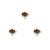 BONES + HONEY - SMOKY QUARTZ - THREADLESS END piercing-zone.com