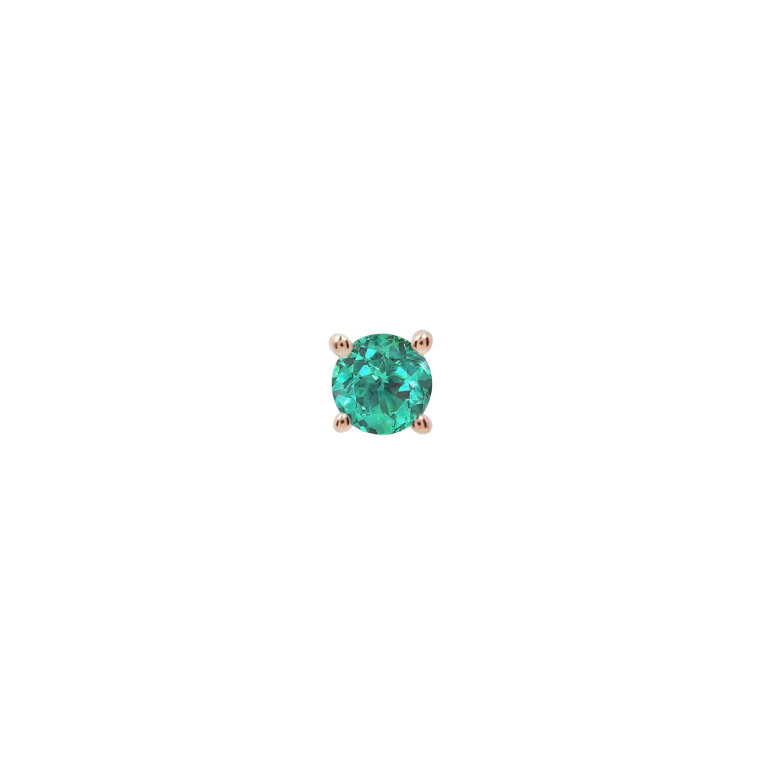 Emerald Prong – 14K Gold Lab-Grown Threadless End
