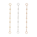 5 BEAD CHAIN - SOLID 14KT GOLD piercing-zone.com