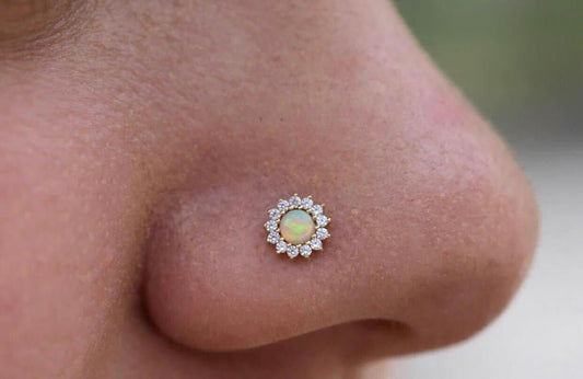 DELPHINE OPAL + CZ - THREADLESS END piercing-zone.com