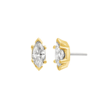 6 Prong Marquise – 14K/18K Gold Threadless End - piercing - zone.com