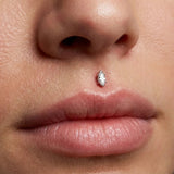 6 Prong Marquise – 14K/18K Gold Threadless End - piercing - zone.com