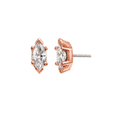 6 Prong Marquise – 14K Gold Threadless/Threaded End