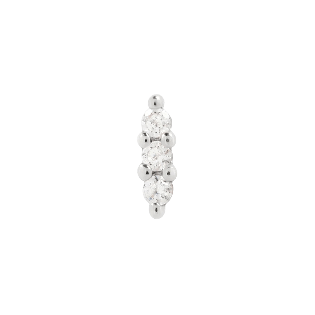 Mishka 3 – 14K Gold Genuine Diamond Threadless End