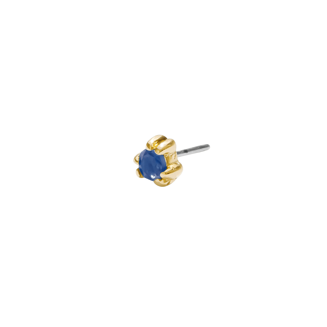 Iris – 14K Gold Birthstone Triangle Threadless End
