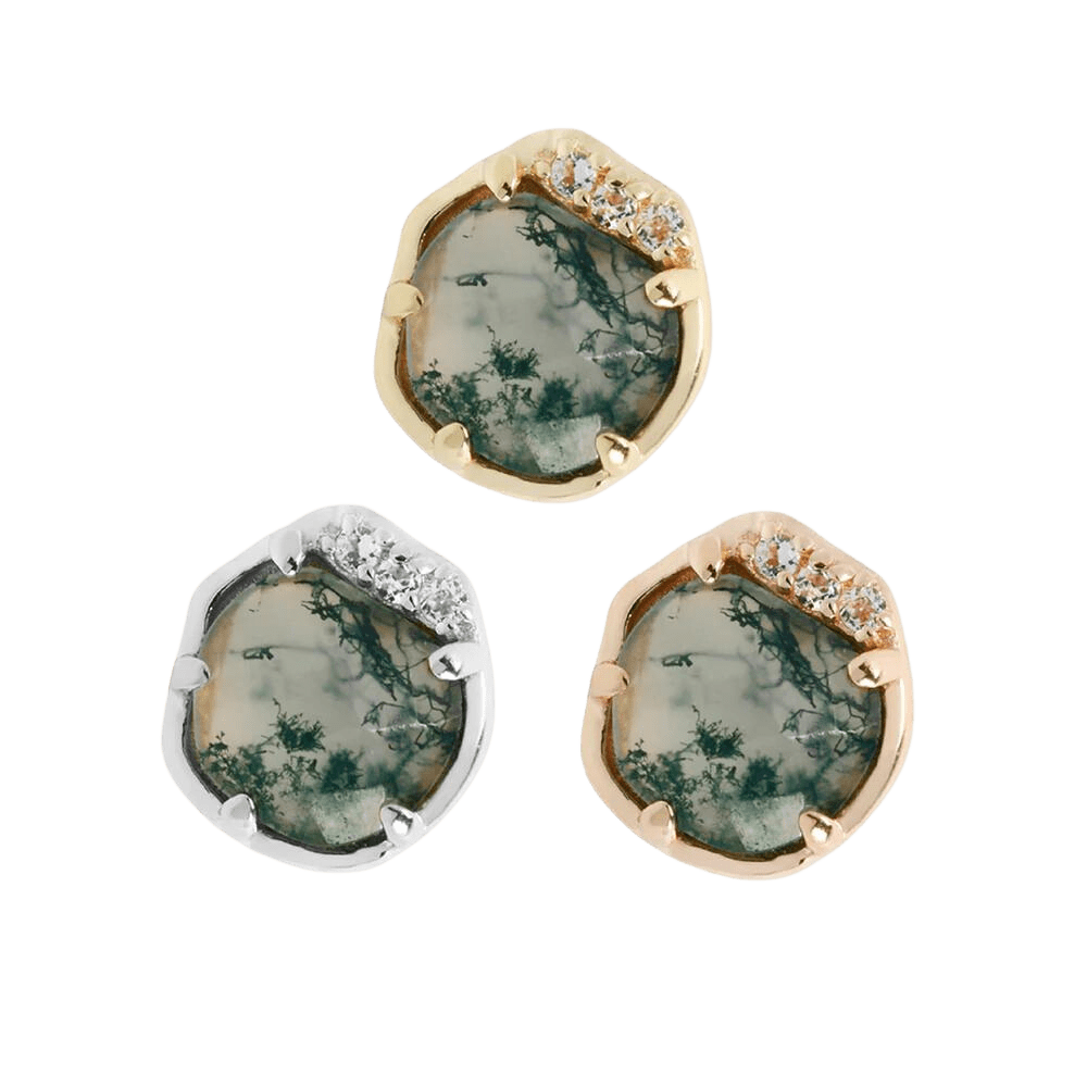 VISION - MOSS AGATE - THREADLESS END piercing-zone.com
